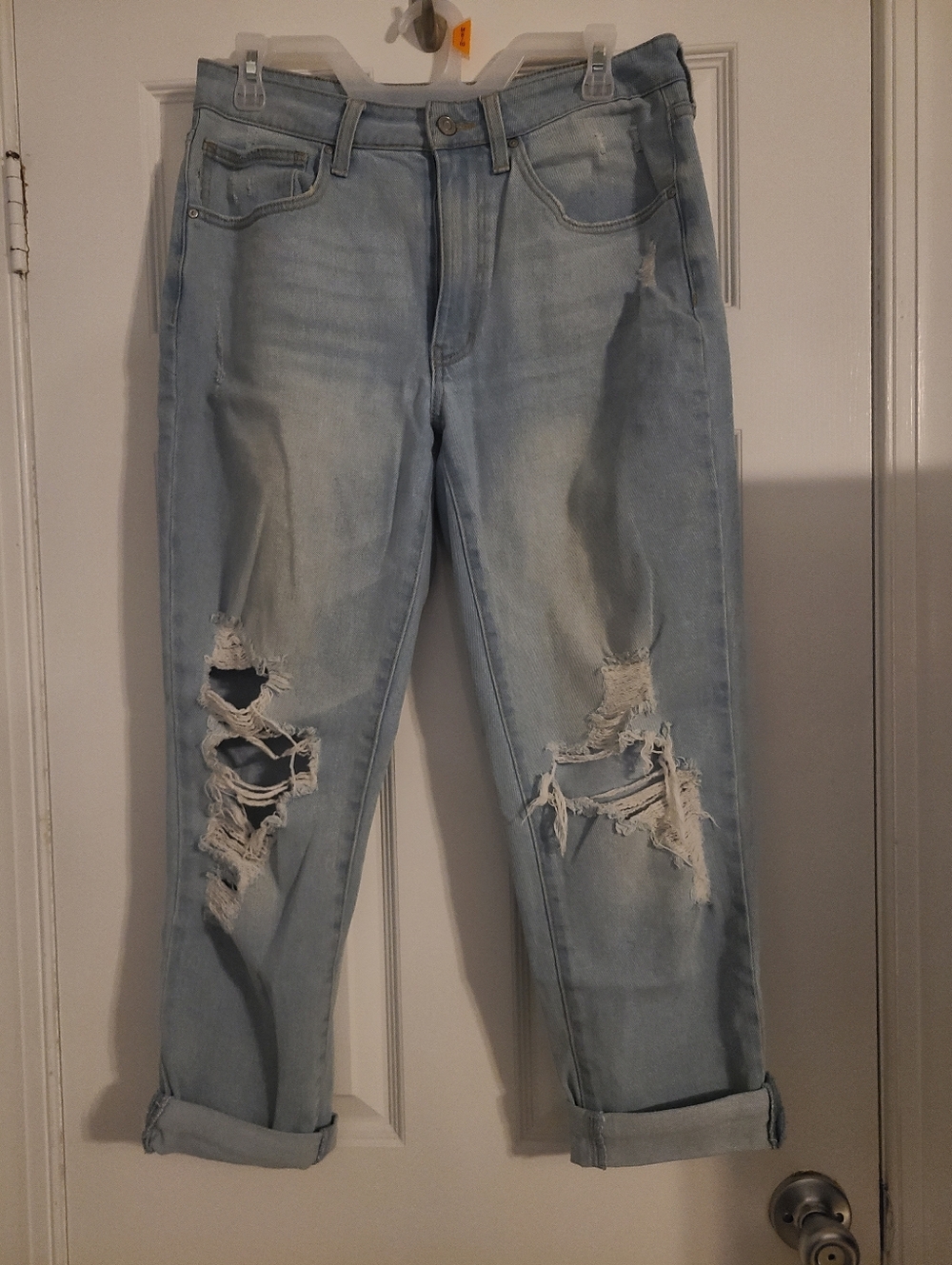 No Boundaries Light Blue Distressed Boyfriend Jeans